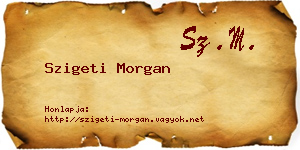 Szigeti Morgan névjegykártya